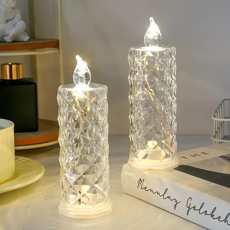 Xmas SalesCrystal LED Candle Set – Warm Flickering Glow for Date Nights, Parties & Home Decor