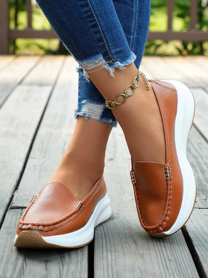 Women's Loafers – Chunky Sole, Wedge, Wide Fit