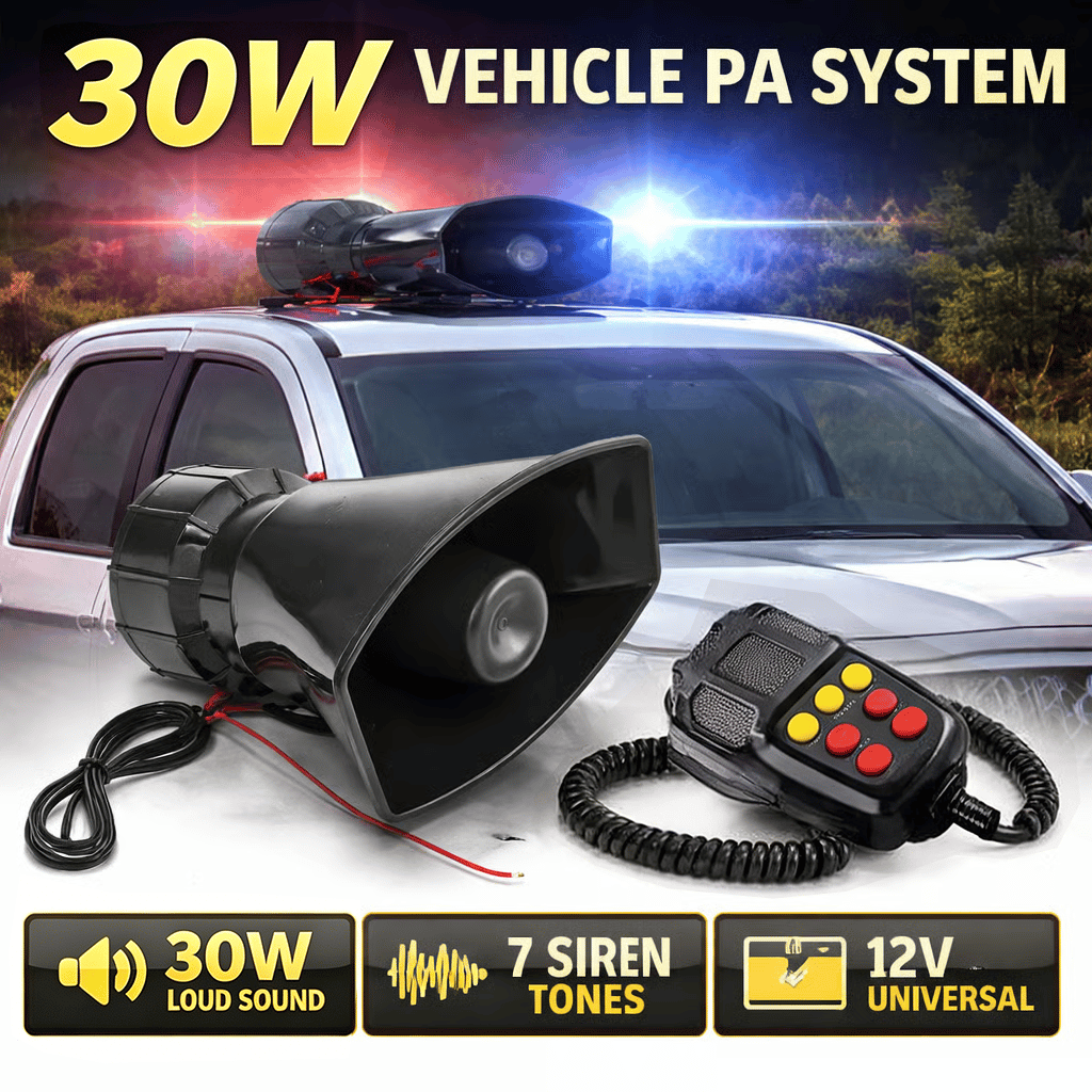 7-Mode Horn with Microphone - PA Siren | Loudspeaker Modification | Ultra-Loud Warning Horn
