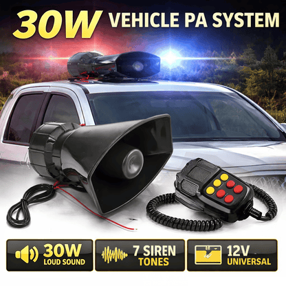 7-Mode Horn with Microphone - PA Siren | Loudspeaker Modification | Ultra-Loud Warning Horn