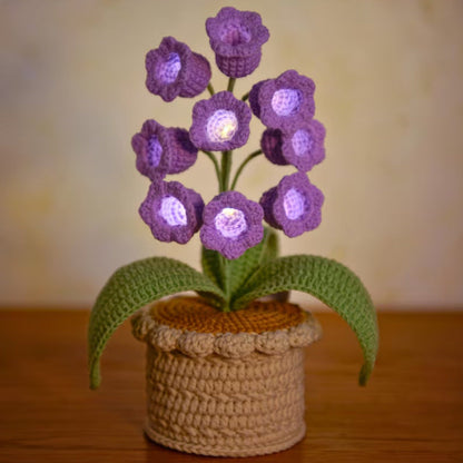 Romantic LED Crocheted Lily of the Valley – Glowing Knit Flower for Valentine’s Day