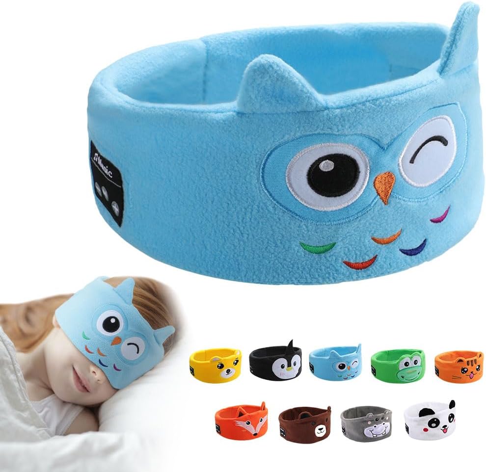 Kids Wireless Headphones, Over Ear Headphones for Children & Toddlers, with Thin Speakers & Super Soft Fleece Headband