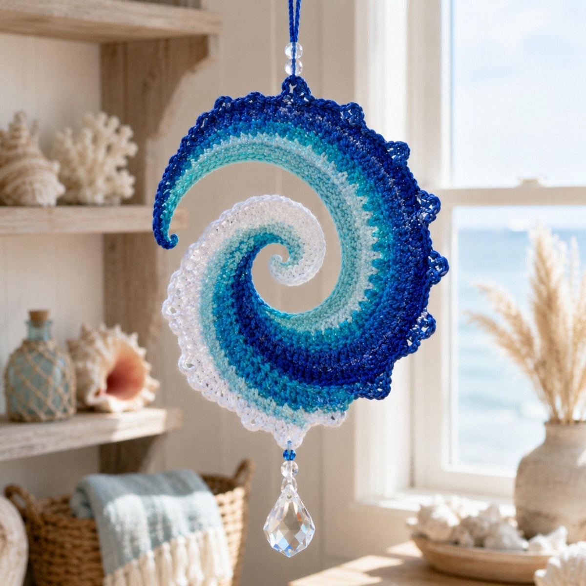 Kit DIY de girouette crochetée « Vague Océane »