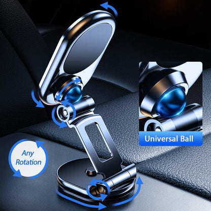 Foldable 360° Rotatable Metal Magnetic Car Phone Holder