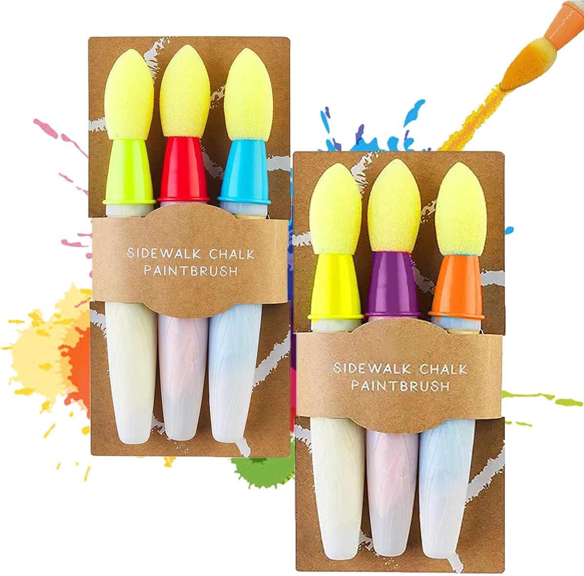 Sidewalk Chalk Paint Brush,Add Water to Brushes to Use,Easy to Use,Washable