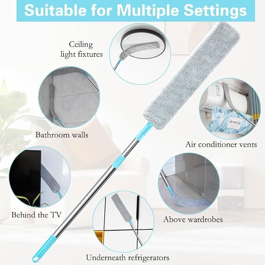 Replacement Gap Duster for Home Corner Place, Durable Flexible Arbitrary Bending Microfiber Dust Brush