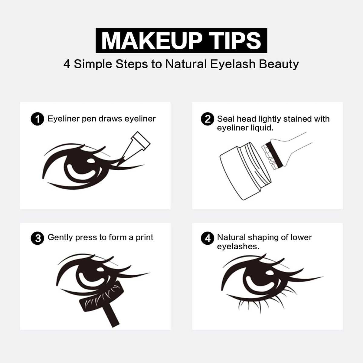 Reusable Lower Eyelash Stamp & Fine Liner Makeup Kit