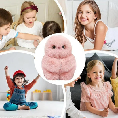 Cute AI shy Emotional companionship robot doll bag charm plush toy-It can sing, turn its head, and learn to speak