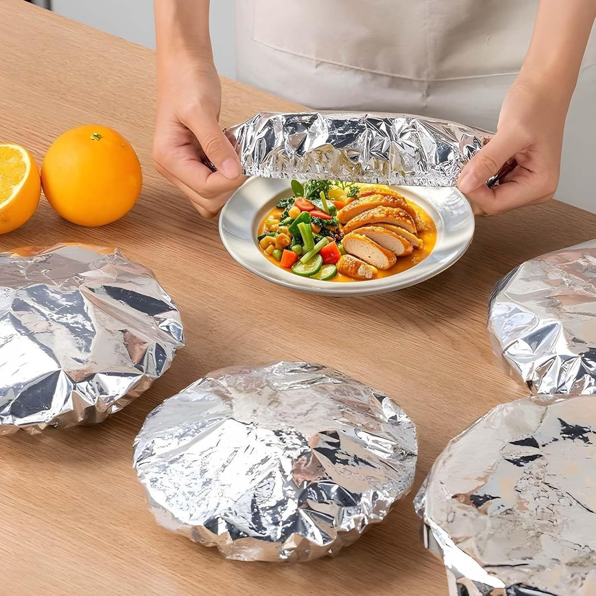 Reusable Aluminum Foil Food Cover – Keeps Meals Warm, Fresh & Protected