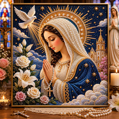 Icon of the Virgin Mary with the Divine Pearl – A Peaceful, Reliable DIY Gift