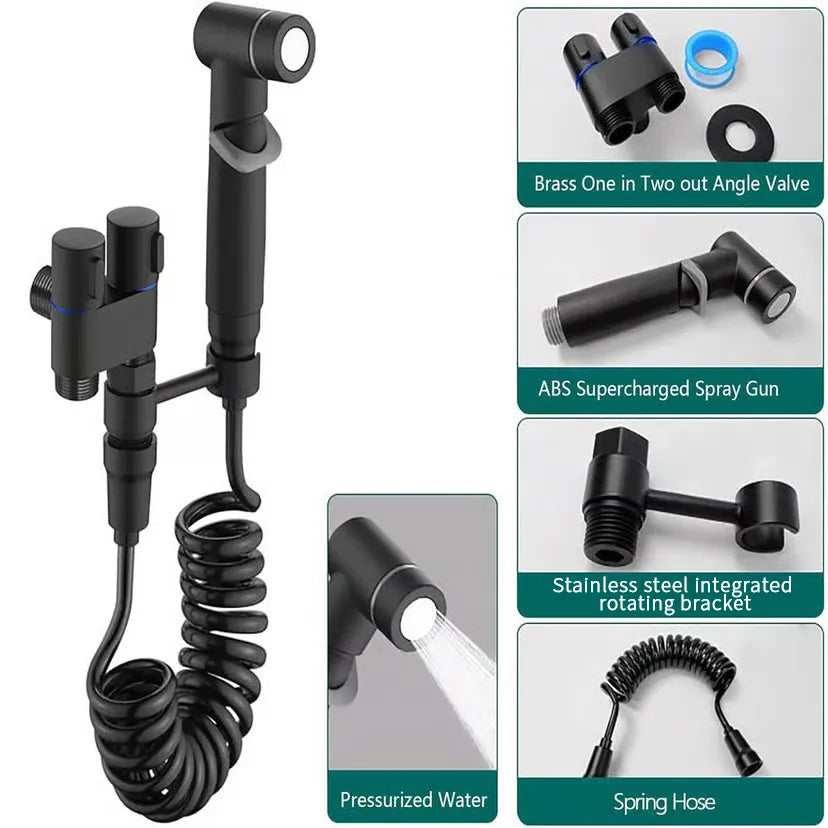Last Day 50% OFF 1-In-2-Handheld Out Dual Control Valve Bidet Sprayer for Toilet