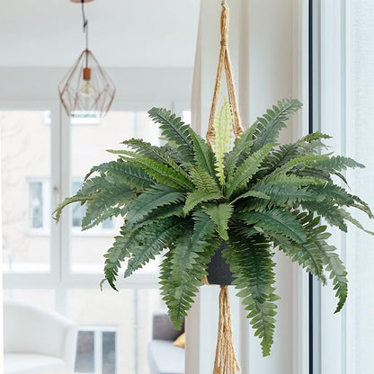 Artificial Hanging Fern Plant – Effortless Greenery for Home & Garden