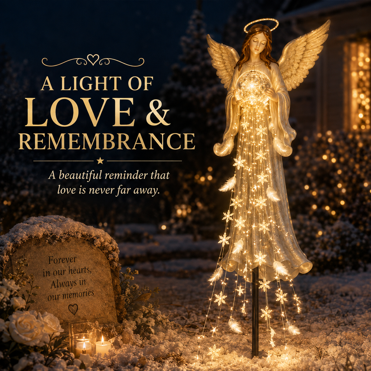 Let Her Light Shine, Even in the Dark —— Solar Angel Remembrance Garden Light