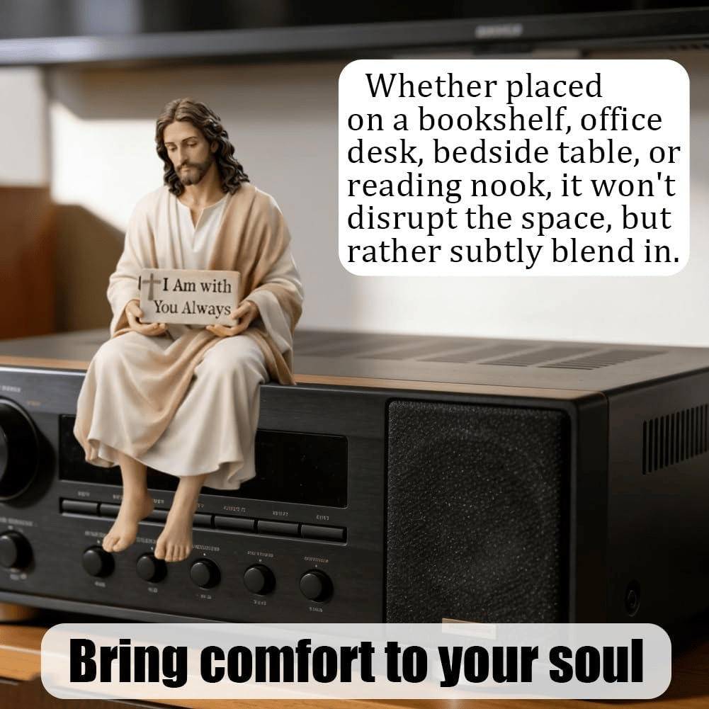 Handcrafted Jesus Figurine – Peaceful Faith-Inspired Desk Decor
