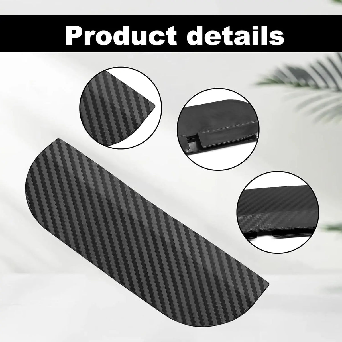 2PCS Car Side Mirror Rain Guards - Carbon Look ABS Visor Covers