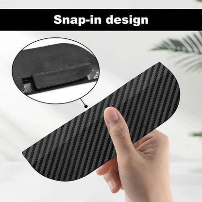 2PCS Car Side Mirror Rain Guards - Carbon Look ABS Visor Covers