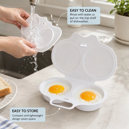 2‑Pack Easy‑To‑Clean Microwave Omelette Maker, Multifunctional Egg Poacher