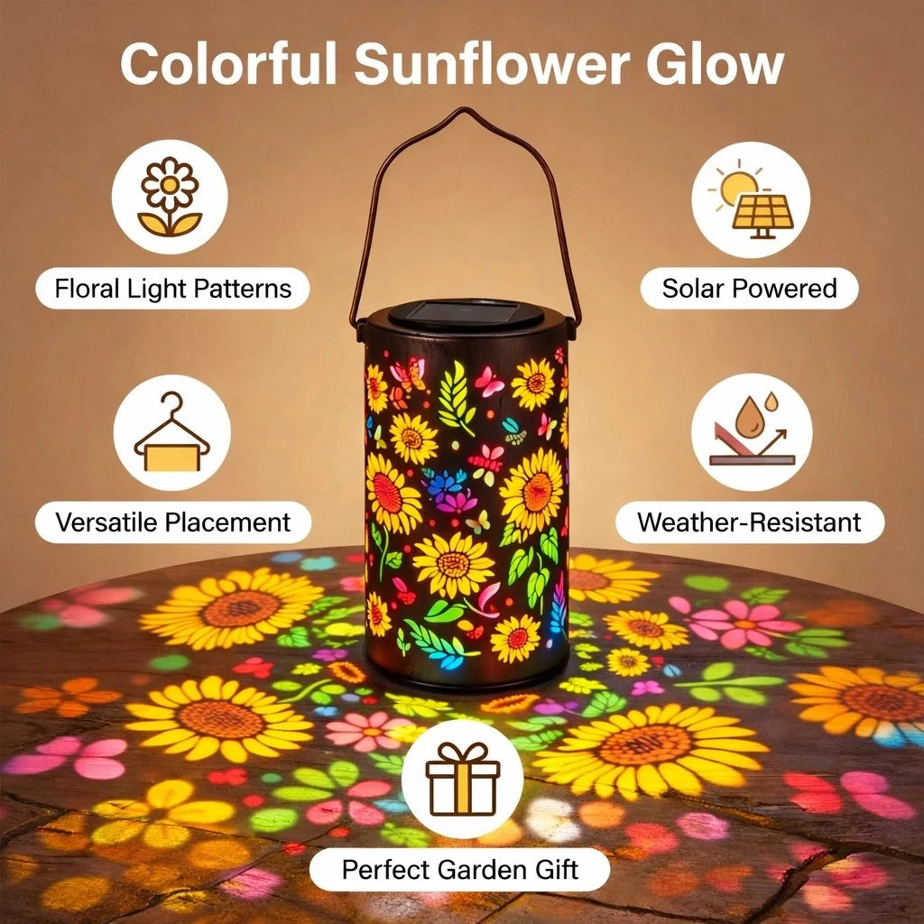 HOT SALE 49% OFF-Colorful Sunflower Glow Solar Garden Lantern