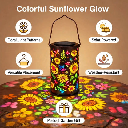 HOT SALE 49% OFF-Colorful Sunflower Glow Solar Garden Lantern