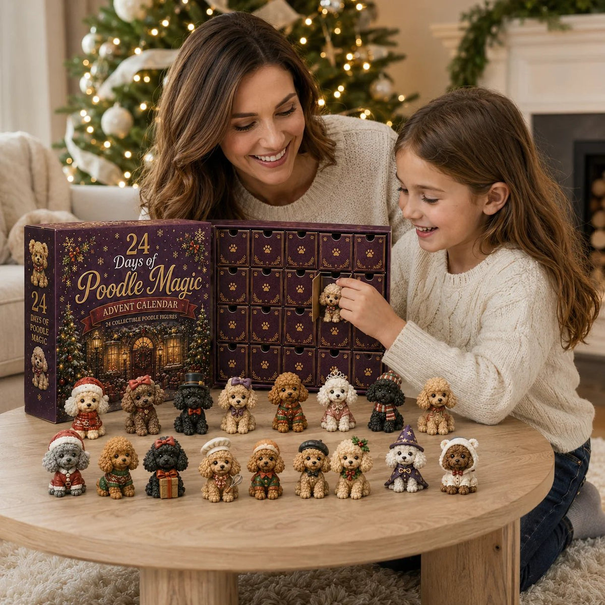 CHRISTMAS KICKOFF 49% OFF - 2026 Poodle Magic Blind Box - 24‑Day Festive Countdown, Poodle Figures Blind Box - Gift For Dog Lovers