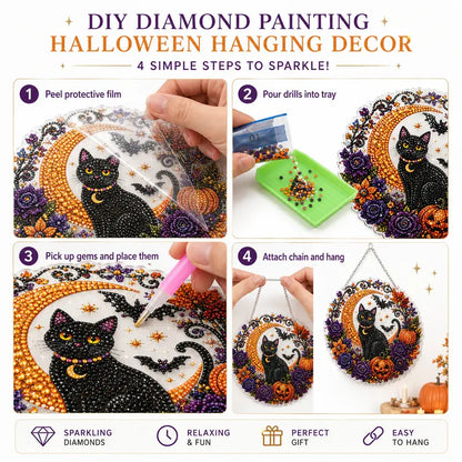 Halloween Diamond Painting Hanging Ornament Kit