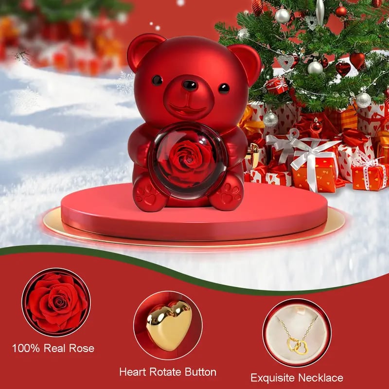 Everlasting Rose Teddy Bear - A romantic gift