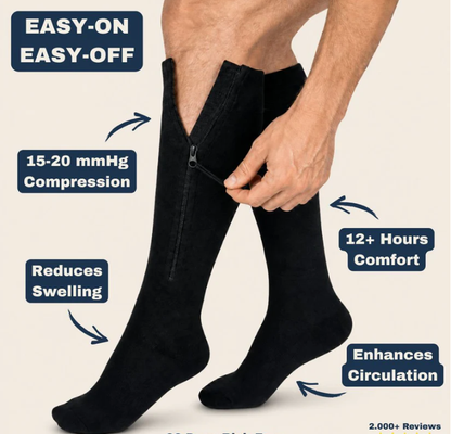 Sports Zipper Socks – Comfort, Support & Easy On/Off