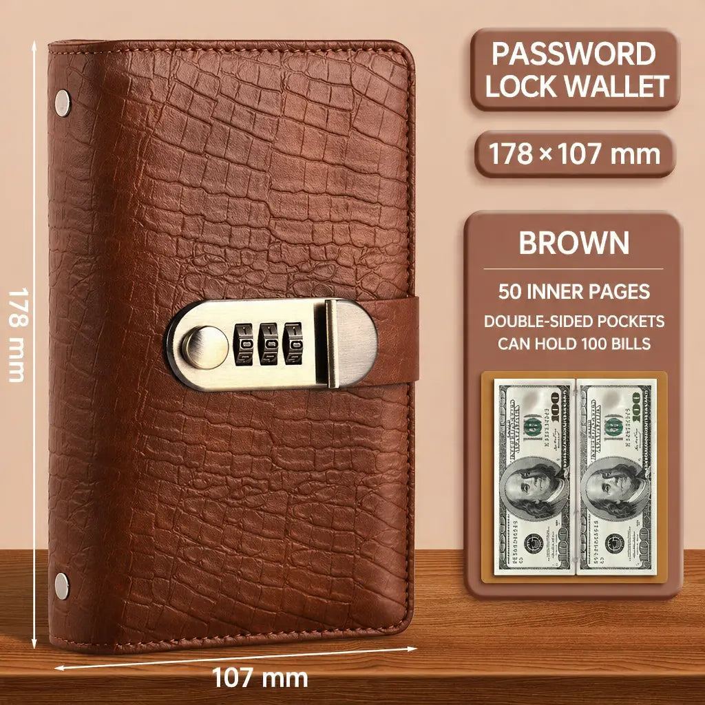 Secure Your Cash in Style! Lockable A6 Savings Notebook with 3-Digit Combination Lock