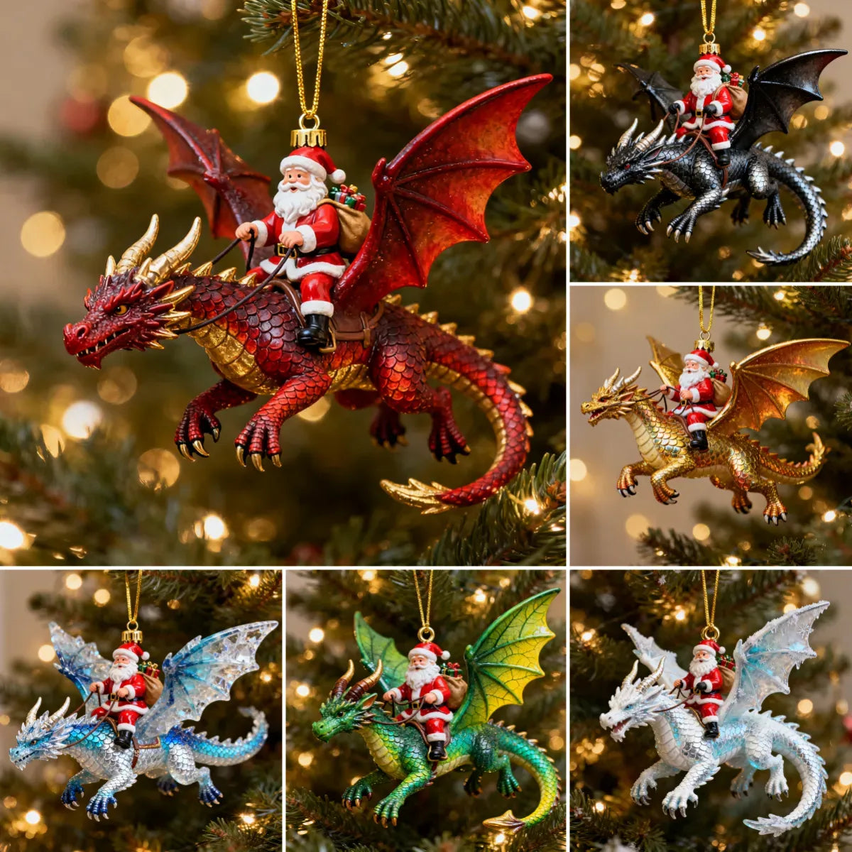 2026 Meaningful Christmas Gift 50K+ SoldSanta’s Dragon Riders Ornament Collection