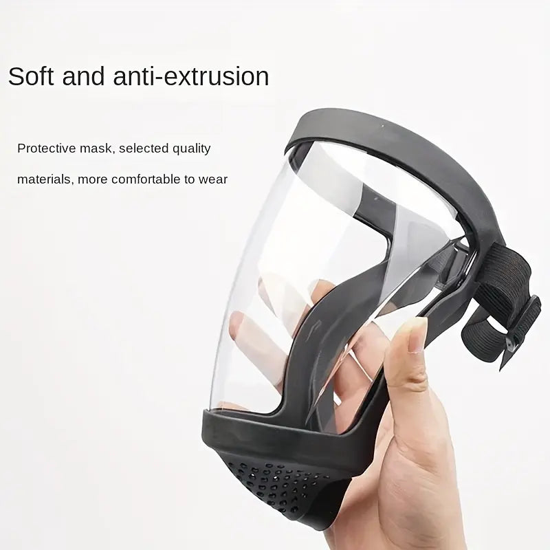 Transparent Visor - Adjustable Full-Face Protective Shield