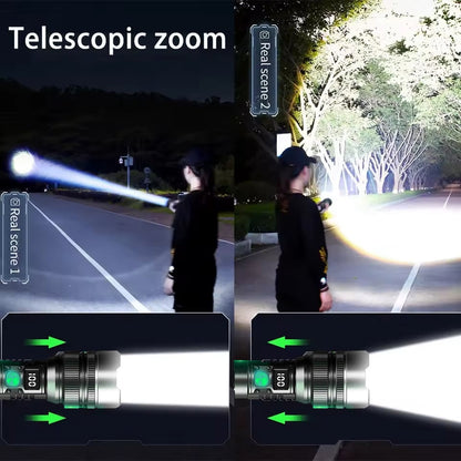 Top-Quality Rechargeable Flashlight with Adjustable Zoom – Your Satisfaction Is Assured.