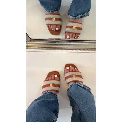 Women's Sandals – Square Toe, Slip-On