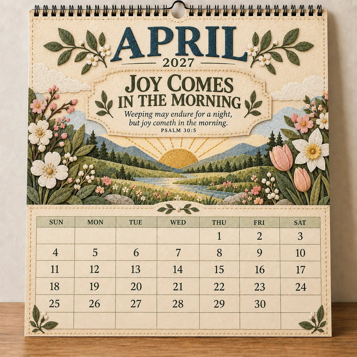 2027 Psalms Wall Calendar | Monthly Scripture & Christian Artwork