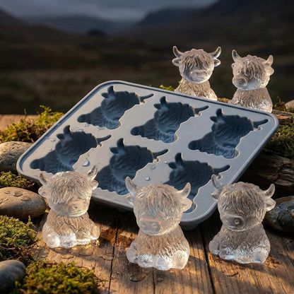Mini Highland Cow/Rabbit Ice Cube Mold – Cute 3D Ice for Drinks, Parties & Gifts