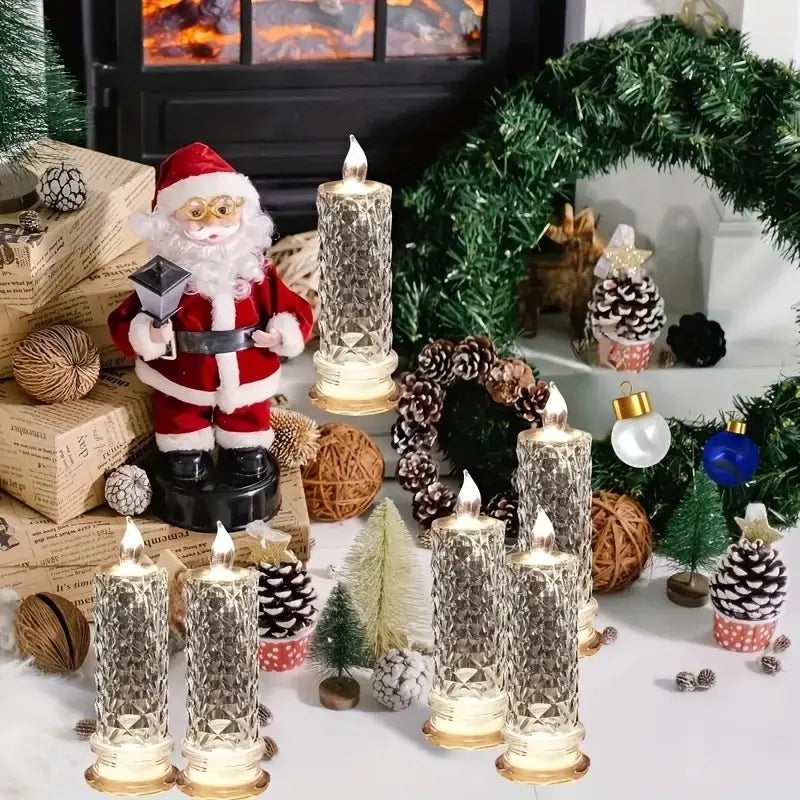 Xmas SalesCrystal LED Candle Set – Warm Flickering Glow for Date Nights, Parties & Home Decor
