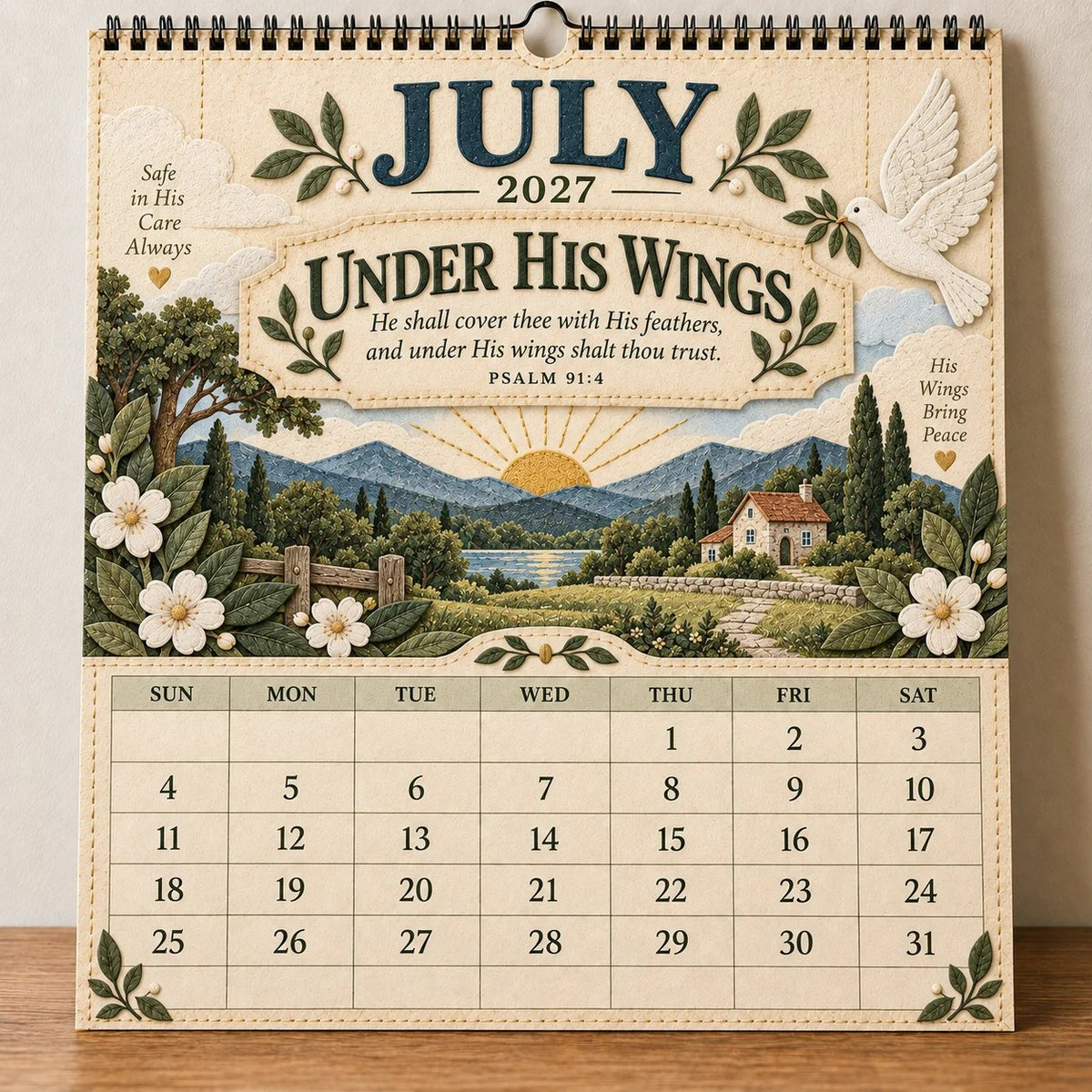 2027 Psalms Wall Calendar | Monthly Scripture & Christian Artwork