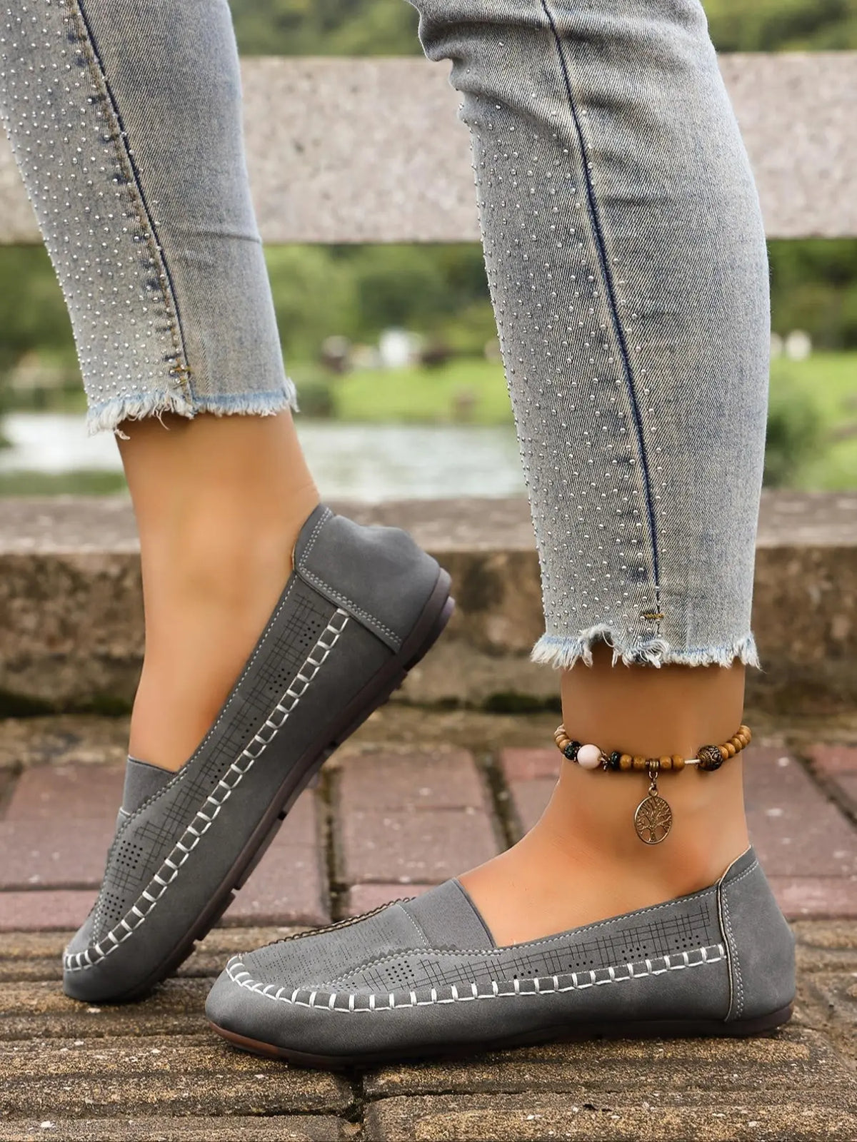 Women's Rubber Flats – Slip-On, Lightweight, Breathable