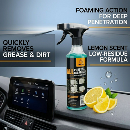 Multi-Surface Degreaser Spray — Save 52% Today! For Car Interiors, Kitchen Grease & Home Cleaning