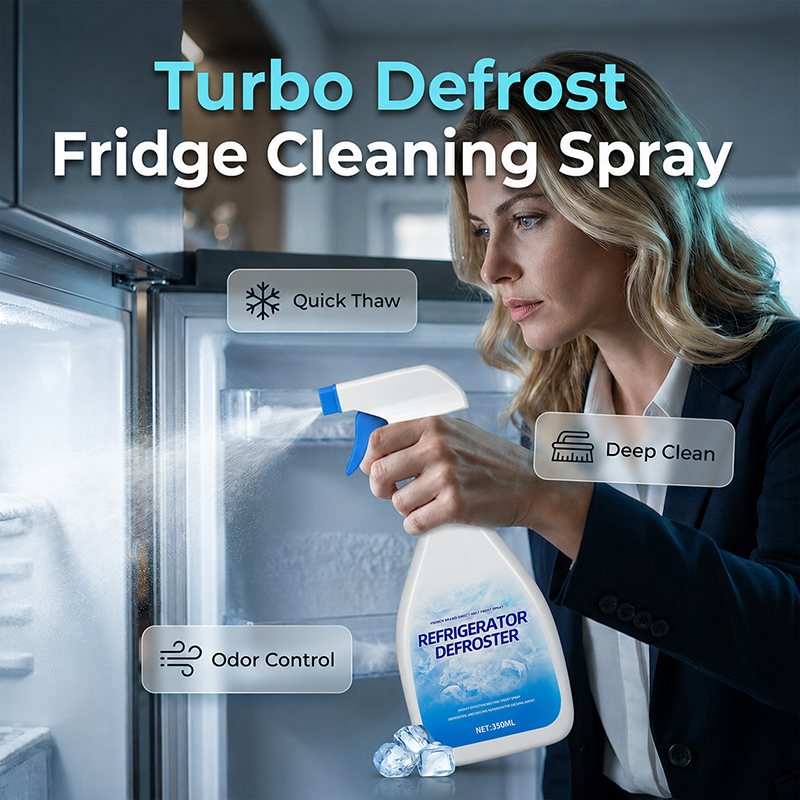Extra-Large Capacity Refrigerator De-Icing Spray – One Bottle Works Like Three