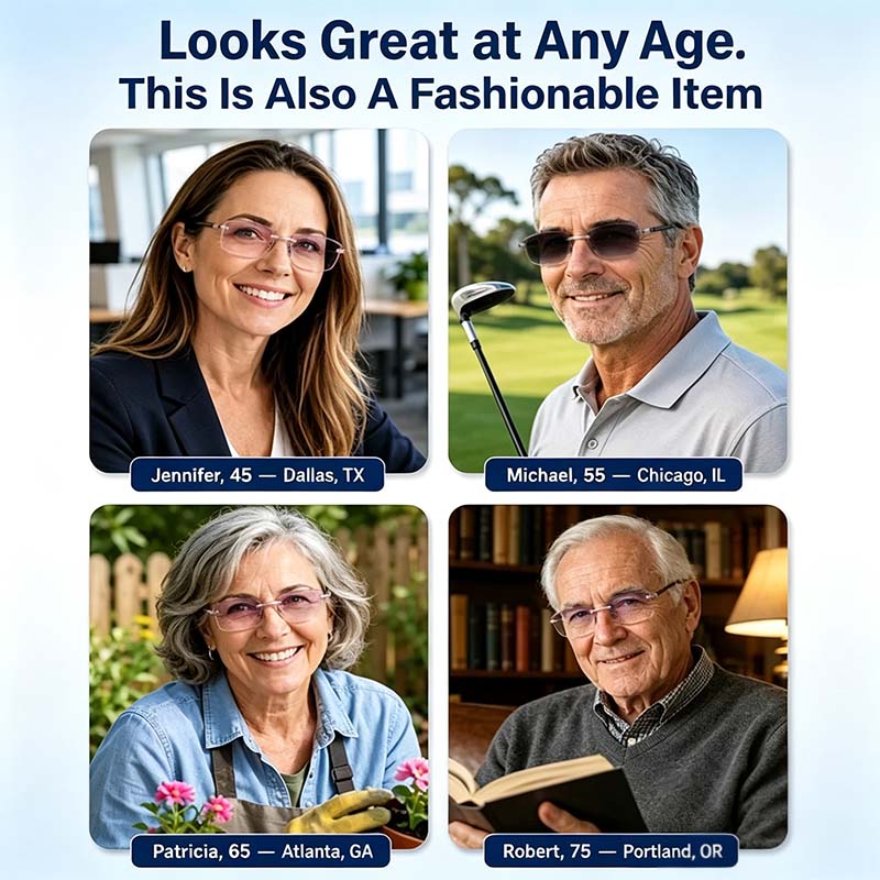 Smart Zoom Diamond-Cut Reading Glasses