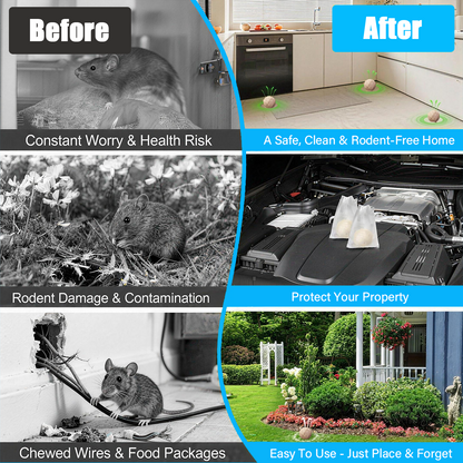 12-Pack Natural Peppermint Oil Rodent Repellent: Pet-Safe Pouches for Indoors & Outdoors