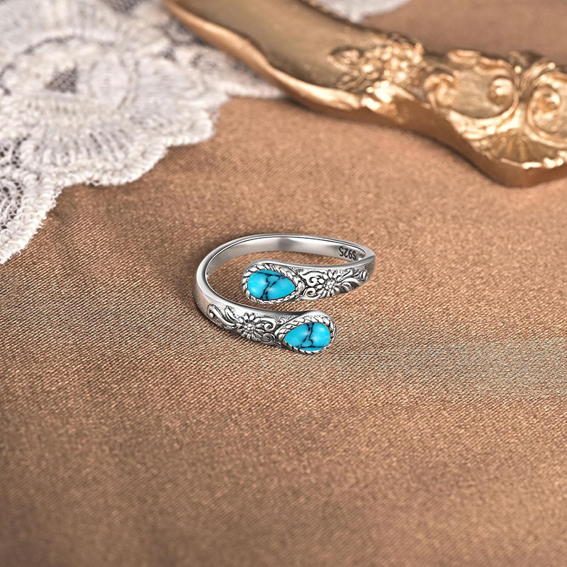 Last Day 50% OFFMoonstone Bloom Ring | Vintage Style • Adjustable Fit • Timeless Elegance