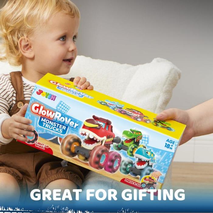 Hot Selling Light-Up Monster Truck – Press & Go Stunt Car for Kids