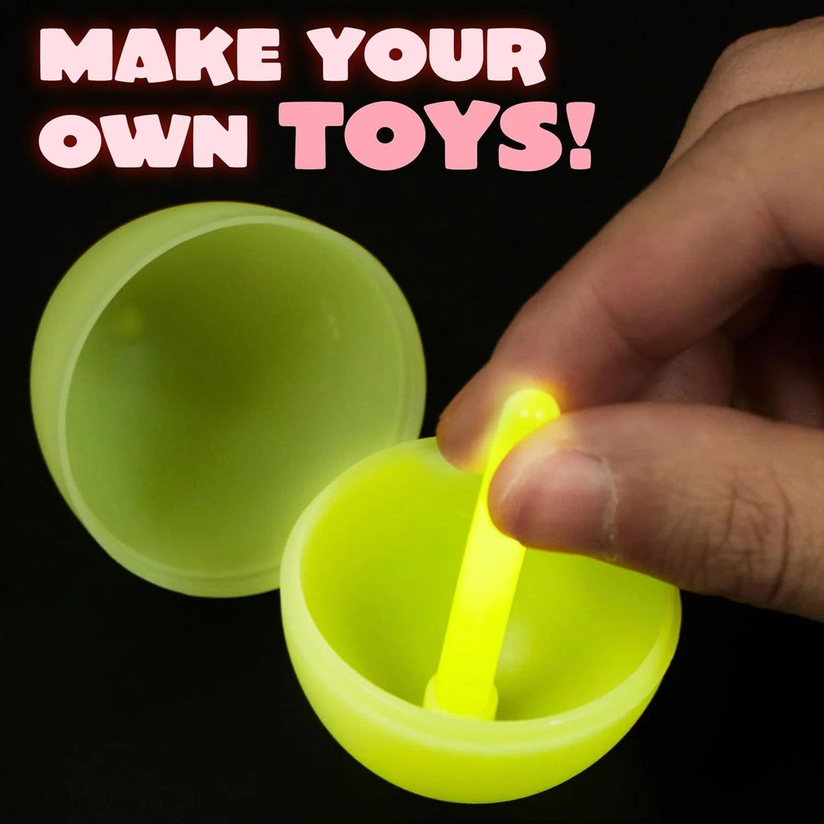 20pcs Luminous Easter Eggs with Mini Glow Sticks Glow in