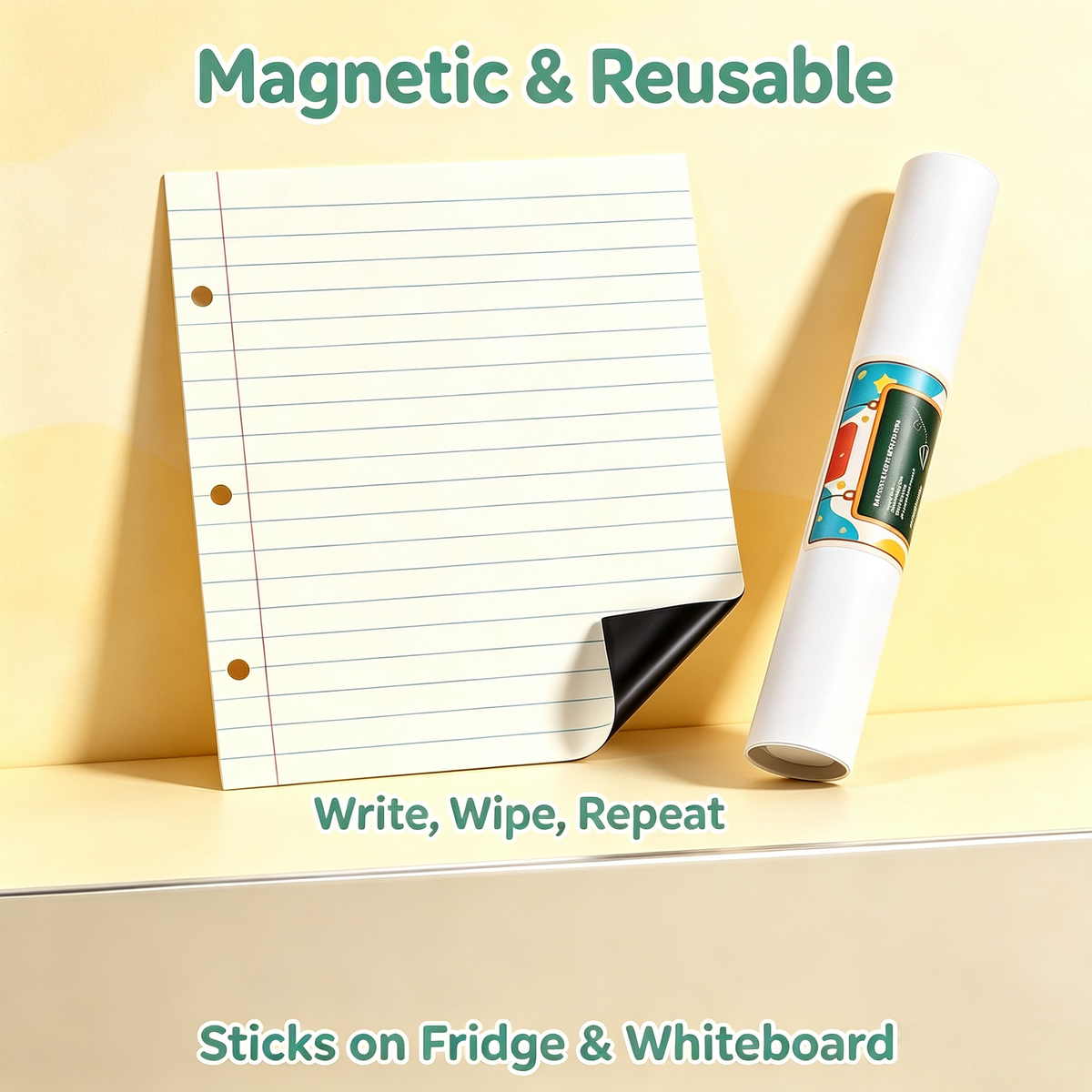 Giant Magnetic Dry Erase Drawing Pad – Large Reusable Whiteboard for Classroom, Homeschool & Creative Learning Activities