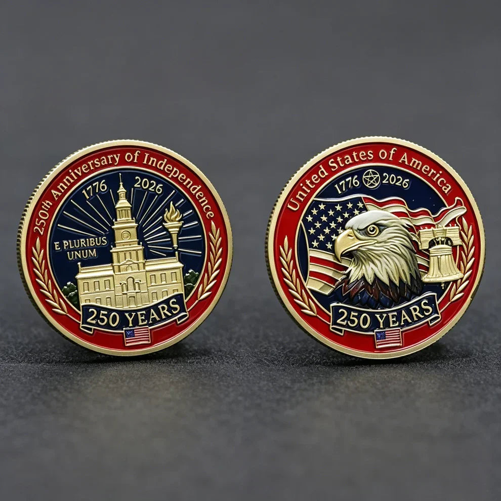 LAST DAY 50% OFF9PCS USA 250th Anniversary Commemorative Coin Gift Set