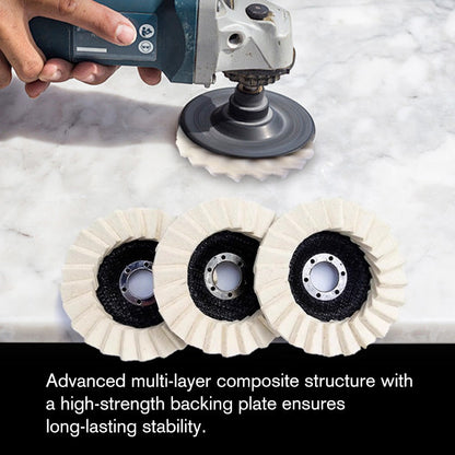BUY 2 GET 3 FREE Heavy-Duty Wool Felt Polishing Disc – Mirror-Like Finish Made Easy