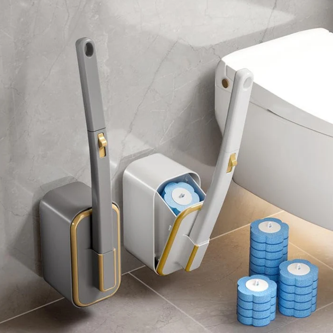 60K+ SOLD!Hygienic Disposable Toilet Brush | Wall-Mounted Replacement Head Set Hot Sale