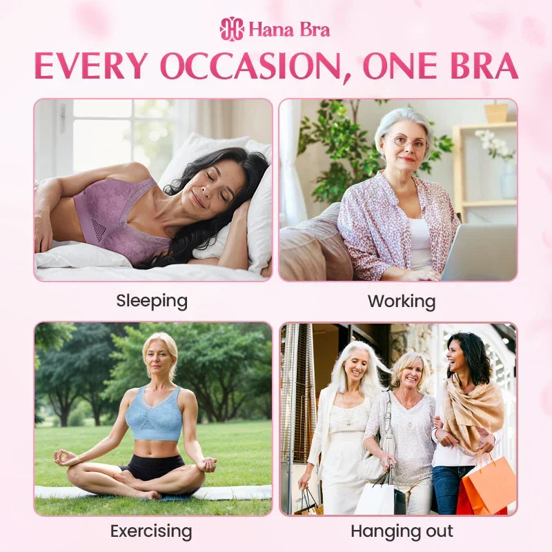 High-Support Seamless Wireless Lace Bra – Comfort & Natural Lift