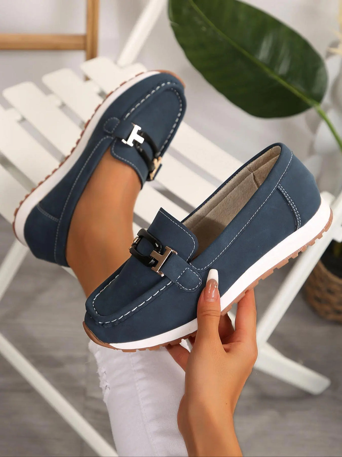 Women's Loafers – Round Toe, Slip-On, Lightweight
